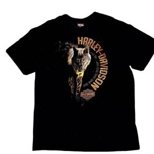 Harley Davidson black Mystic Wolf Graphic Men’s T-Shirt
